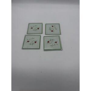 Coasters with Holly Berry 4 pack